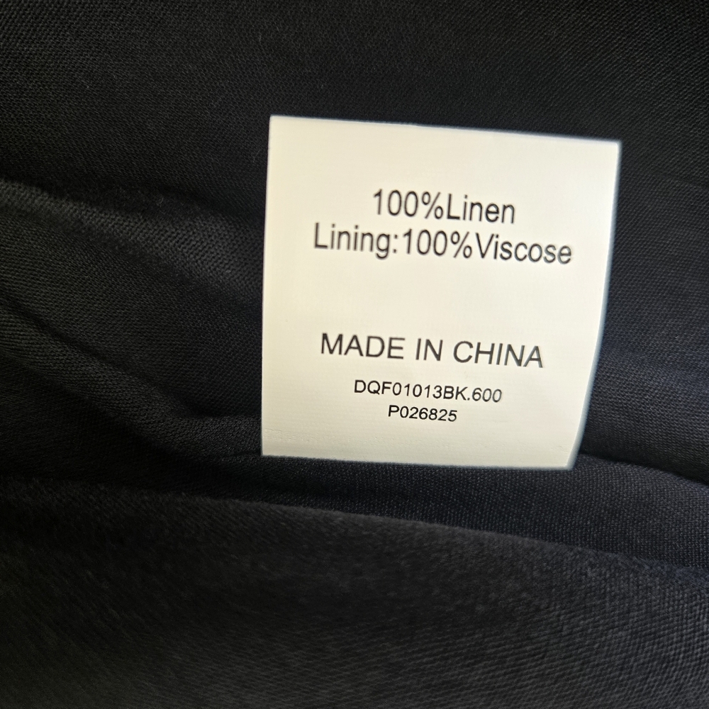 NWT DISSH Alessia Linen Vest Top in Black Size 6 US Tailored Longline Lined - Picture 11 of 16